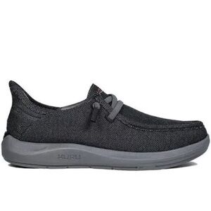 KURU Draft Rento slip-on shoes in a dark gray/jet black knit material sz 8